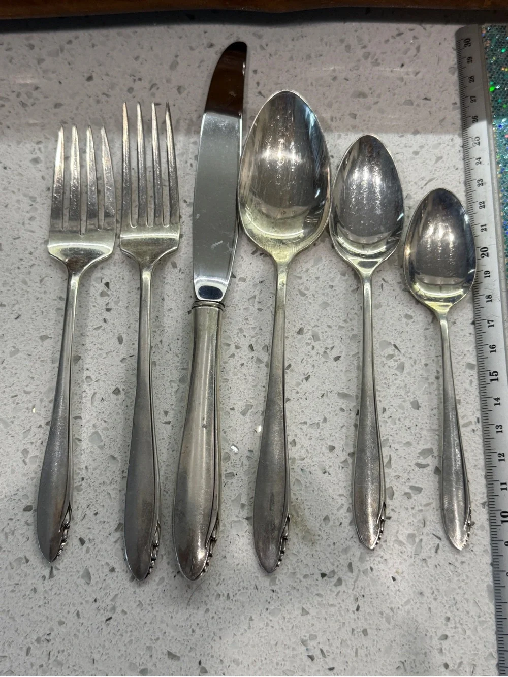 Heirloom Oneida Lasting Spring Sterling silver  68 pc flatware set for 12